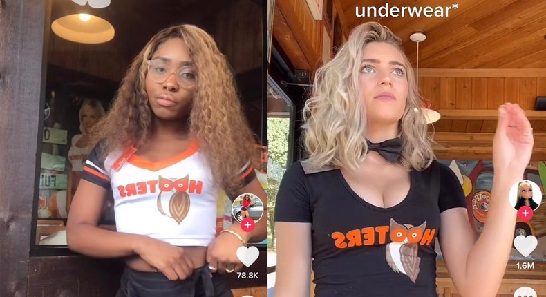 Hooters employees are pushing back against new shorts on TikTok.
