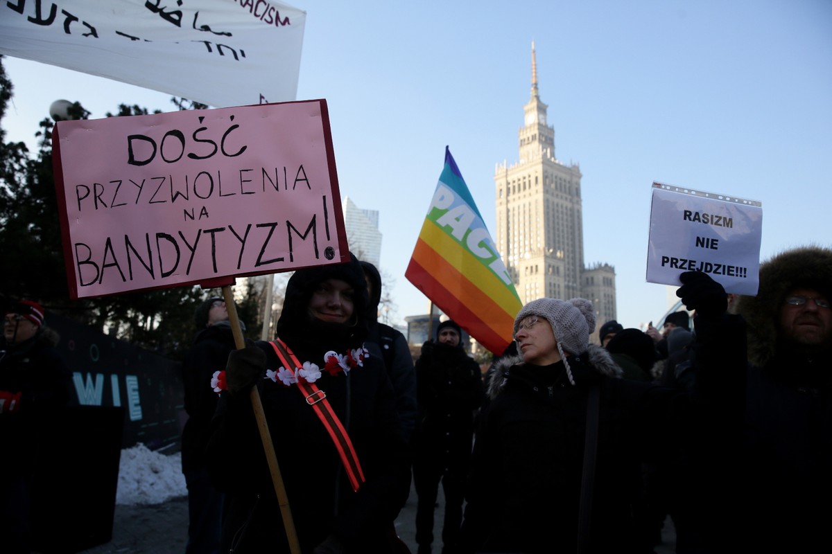Wiec antyrasistowski w Warszawie