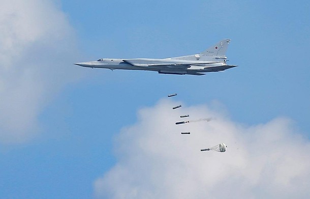 Tupolev Tu-22M3 bomber performs during International Army Games 2016 in Dubrovichi outside Ryazan