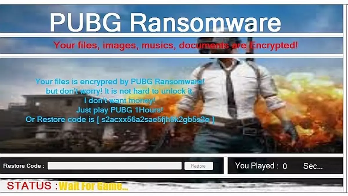 Nowy ransomware odszyfruje Ci dysk dopiero, gdy zagrasz w... PUBG