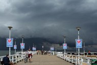 Gdańsk plaża chmury zachmurzenie