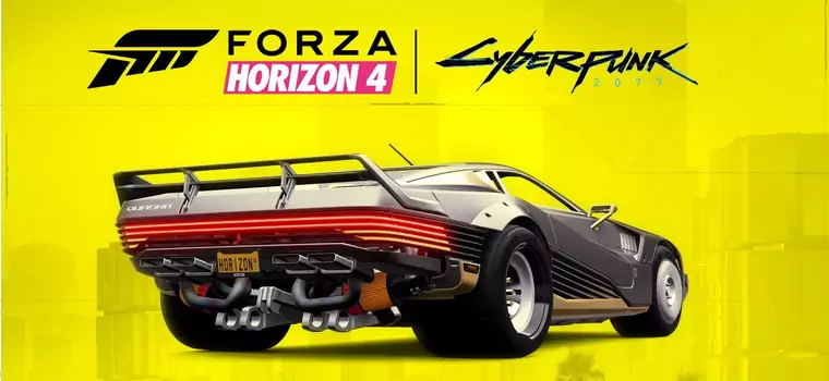 Cyberpunk 2077 zawitał do Forza Horizon 4. Gra dostała specjalne cyberpunkowe auto