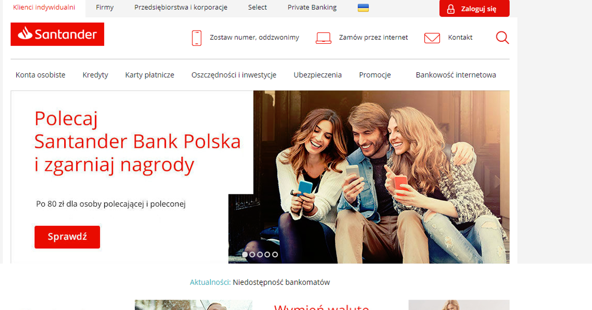 Problemy Banku Santander Nie Dziala Bankowosc Internetowa