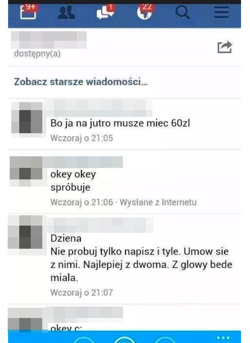 13-latki oddawały się za pieniądze