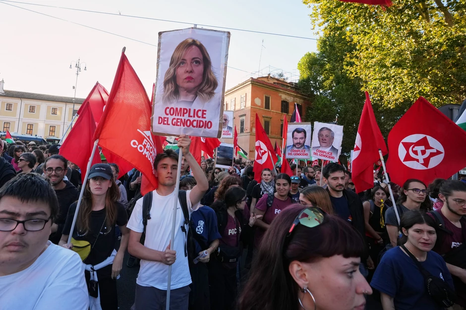 Propalestinski demonstranti u Rimu 4. oktobra