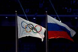 Russia and Olympic Flag File Photo