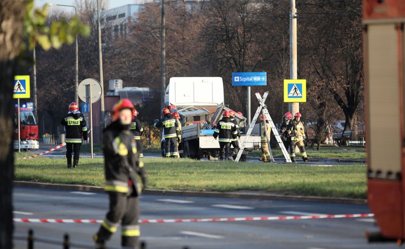 Strażacy na Banacha w Warszawie
