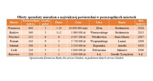 Jak duże są największe mieszkania, które można kupić w Polsce?
