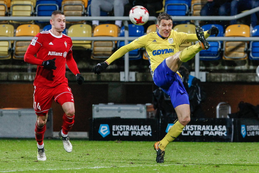 Pilka nozna. Ekstraklasa. Arka Gdynia - Gornik Zabrze. 12.12.2017