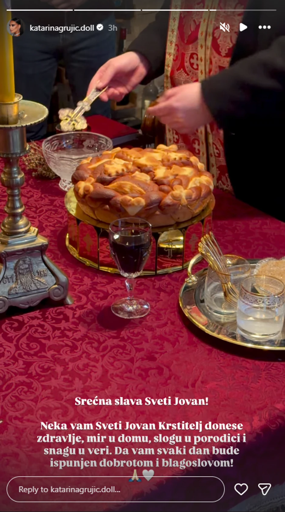 Kaća Grujić slavi Svetog Jovana Krstitelja