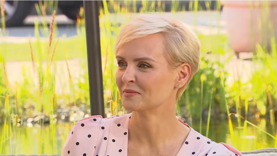 Moderátorka Kvetka Horváthová v Teleráne. 