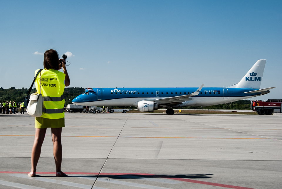 Otwarcie trasy Kraków-Amsterdam - KLM wylądował w Krakowie