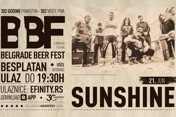 Legendarni beogradski bend Sunshine vraća se na Belgrade Beer Fest posle godinu dana pauze: Nastup zakazan za drugi dan festivala, 21. jun