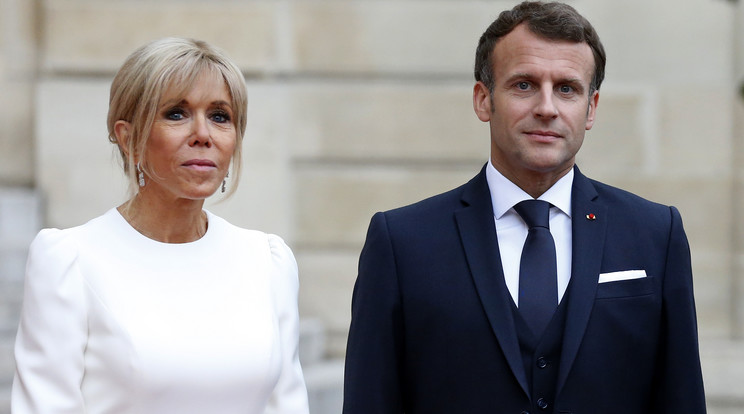  Emmanuel Macron és felesége, Brigitte Macron Fotó: Getty