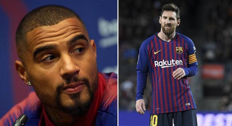 Kevin-Prince Boateng and Lionel Messi