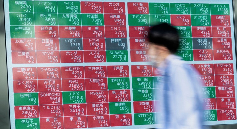 Asian share are steady in early Monday trade.Richard A. Brooks/AFP/Getty Images