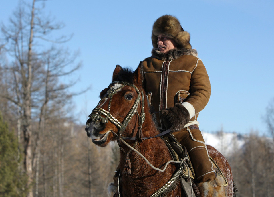 RUSSIA PRIME MINISTER PUTIN HORSE RIDING