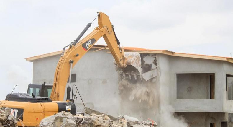 Démolition de villa à Abidjan/Ministère de la Construction