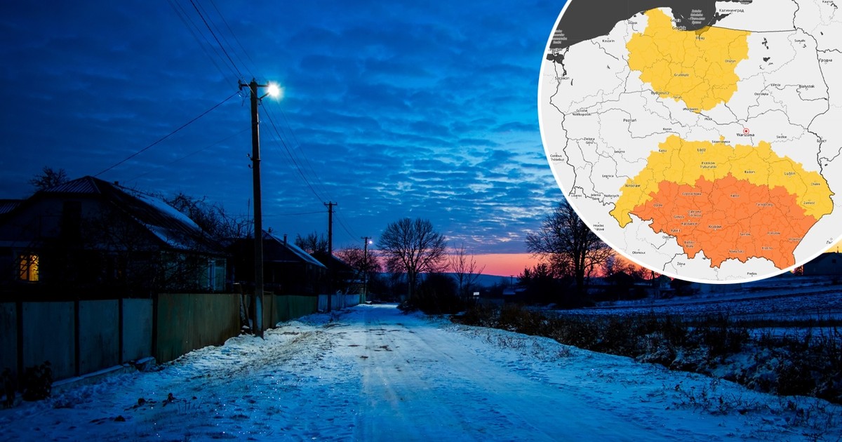 Gwałtowna zmiana pogody nad Polską. Żółte i pomarańczowe alerty IMGW, śnieg i lód na drogach