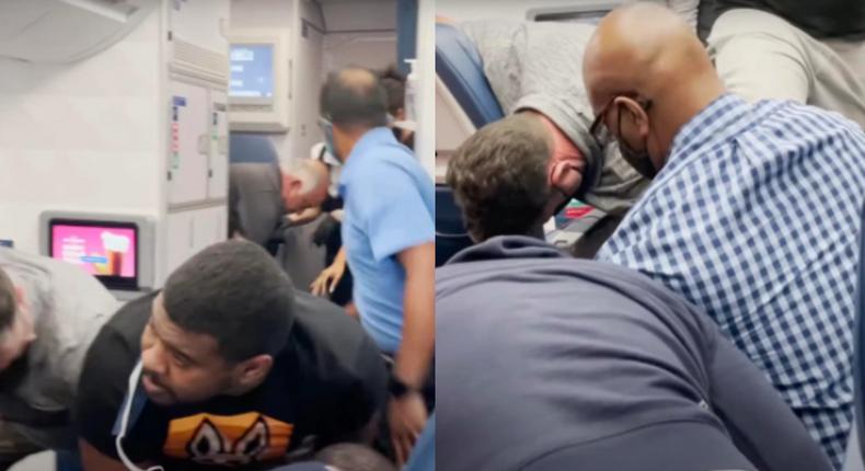 Passengers subdue unruly flight attendant as captain calls for help