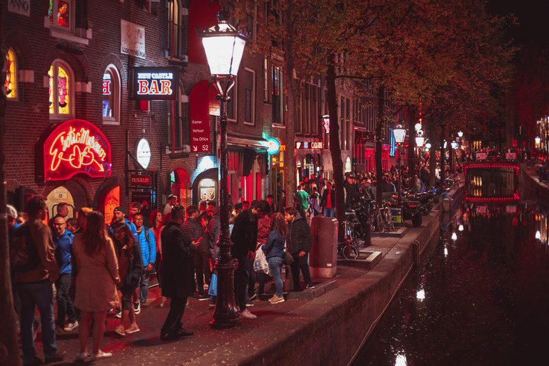 Dzielnica czerwonych świateł w Amsterdamie