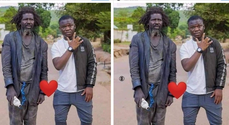 Young man posing in a photo shoot with mentally challenged father touches hearts