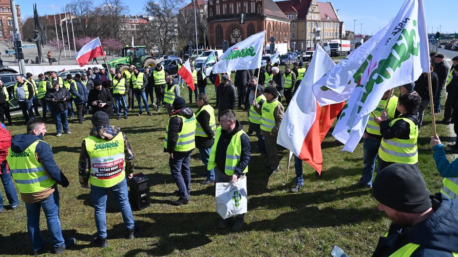 Protest rolników w sprawie ukraińskiego zboża