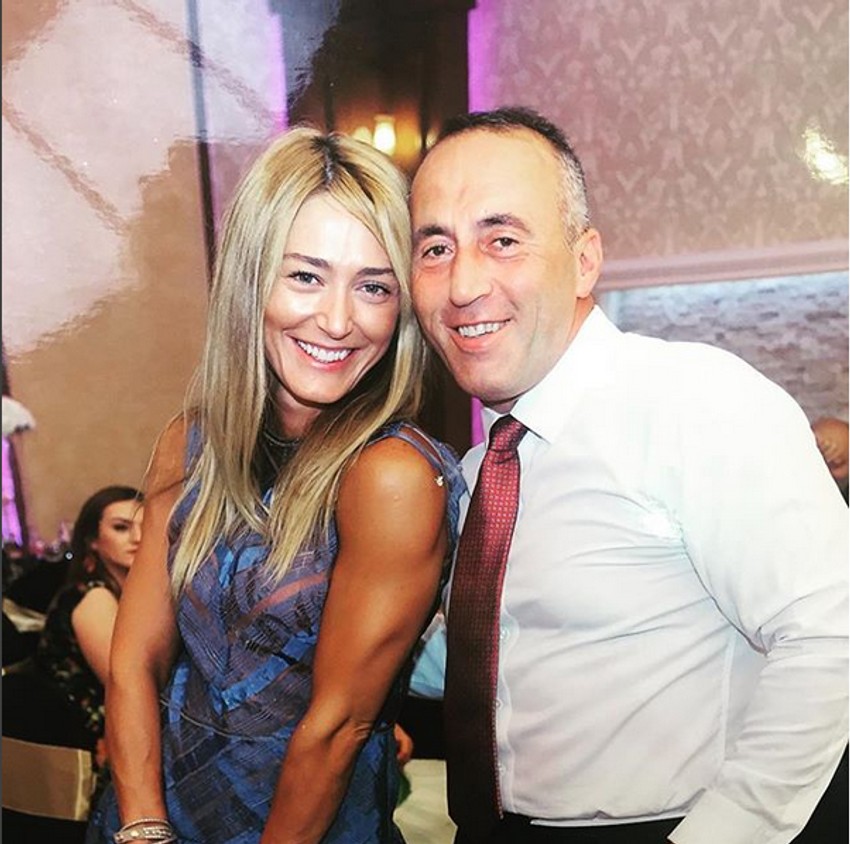 Ramuš Haradinaj sa suprugom Anitom Mucaj