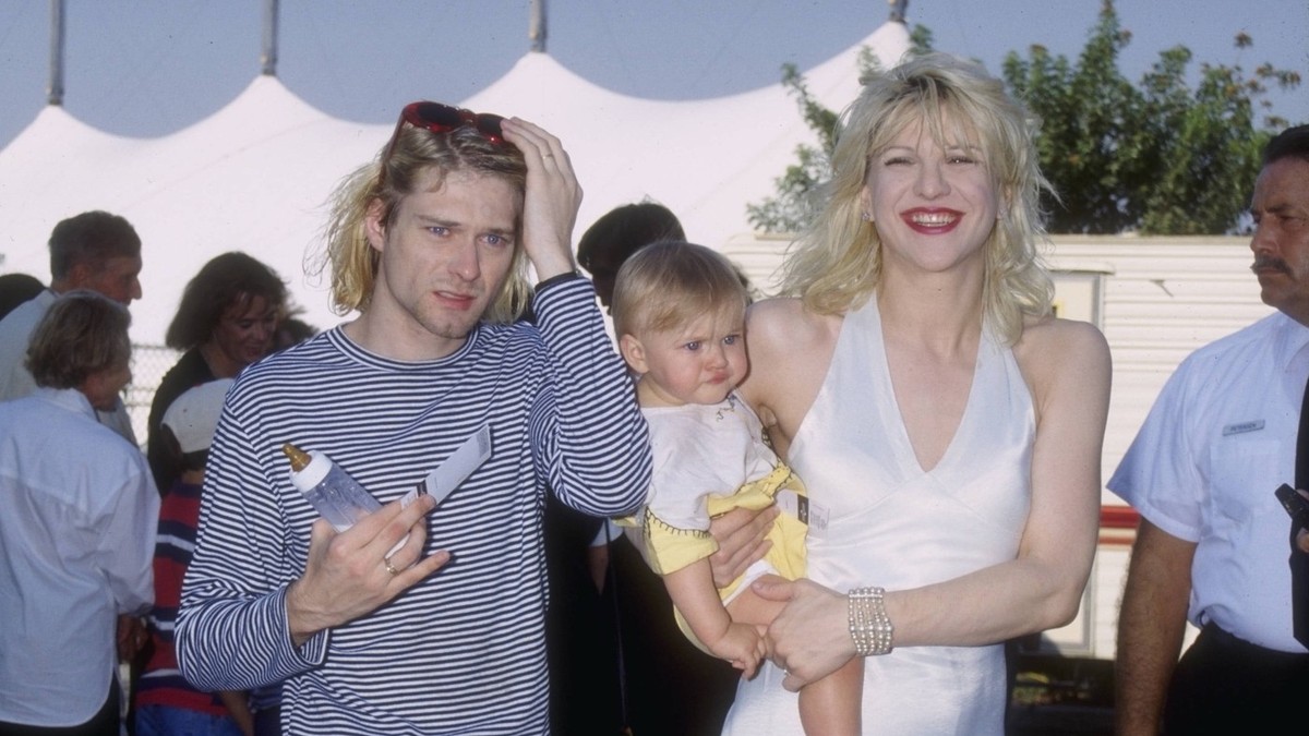 Kurt Kobejn sa Kortni Lav i njihovom ćerkom