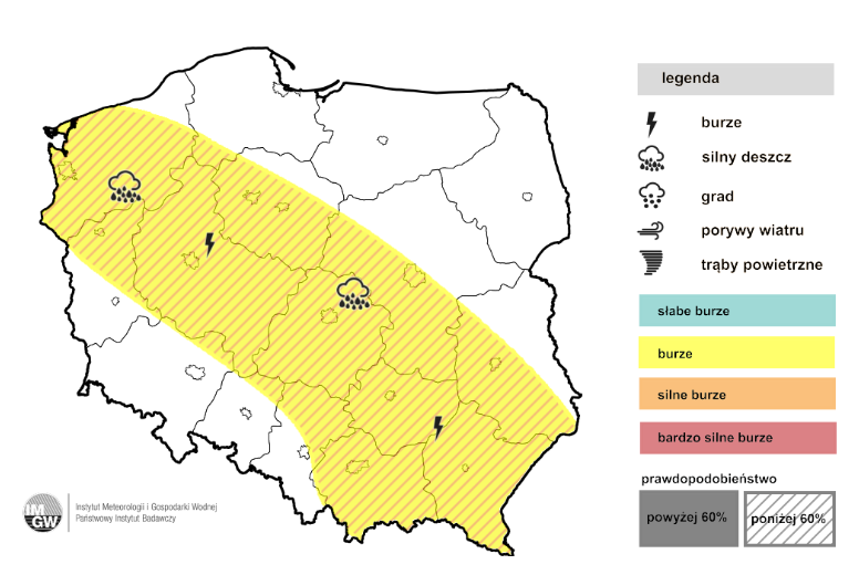 Grzmieć w części kraju będzie również w nocy