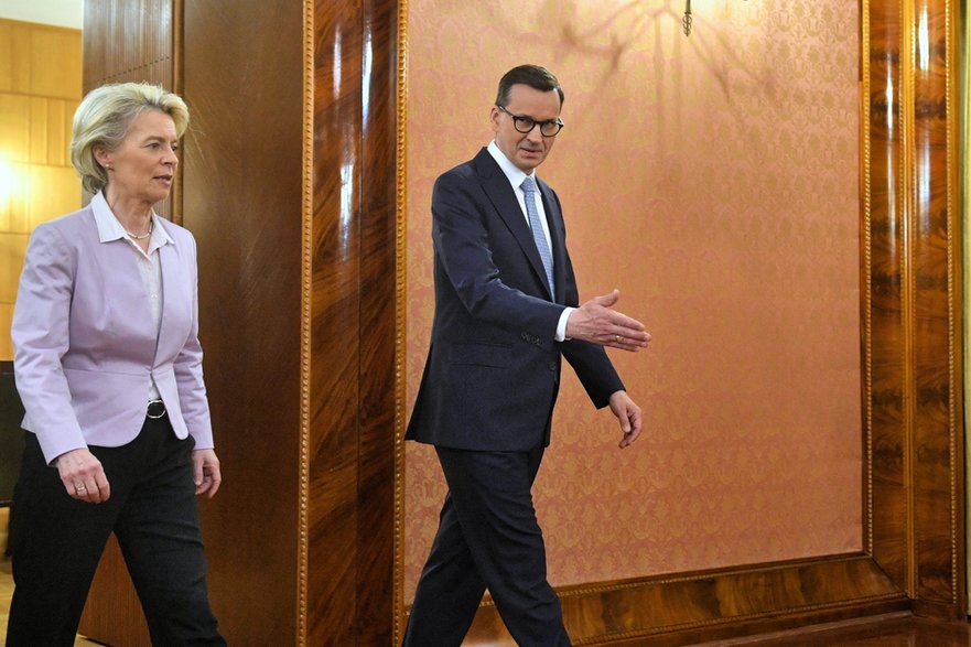 Mateusz Morawiecki i Ursula von der Leyen