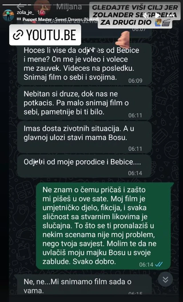 "SNIMAM FILM O ZOLINOJ PORODICI, SA MAJKOM BOSOM u glavnoj ulozi!" Nakon što je pogledala Viši cilj, Miljana Kulić pobesnela, pa odgovorila bivšoj ljubavi