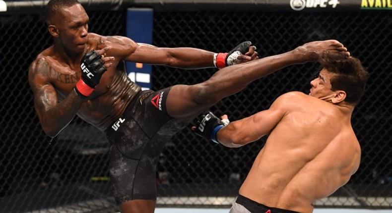 Israel Adesanya picked Paulo Costa apart in the main fight of UF253 (Twitter/UFC)