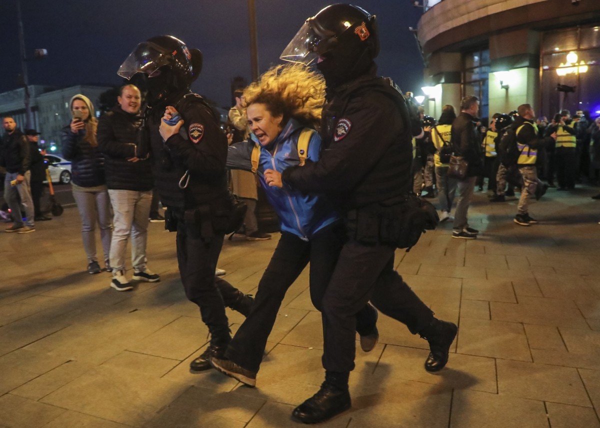 Moskwa. Protest przeciw mobilizacji
