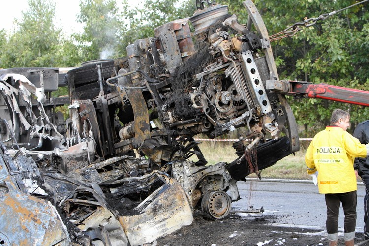 Wypadek w miejscowości Prusice na Dolnym Śląsku