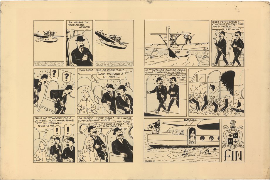 At the top of the docket is a rare double-plate from the "Tintin" comic "King Ottokar's Sceptre," estimated by the house to sell for between $650,000 and $865,000.