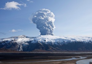 Erupcija vulkana, ilustracija