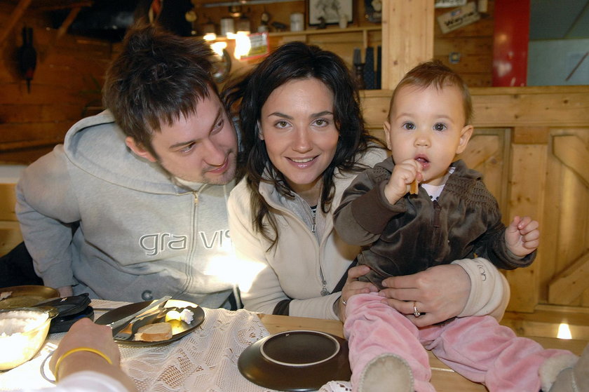 Marcin Prokop z żoną i córką