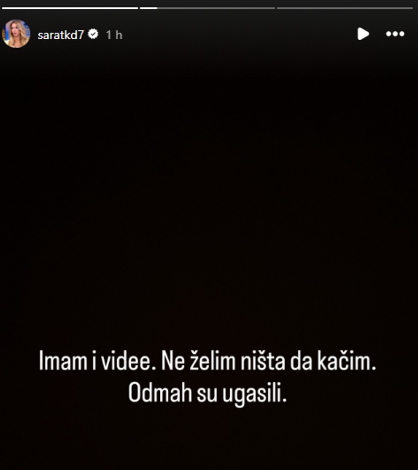 Sara se oglasila iz Dubaija