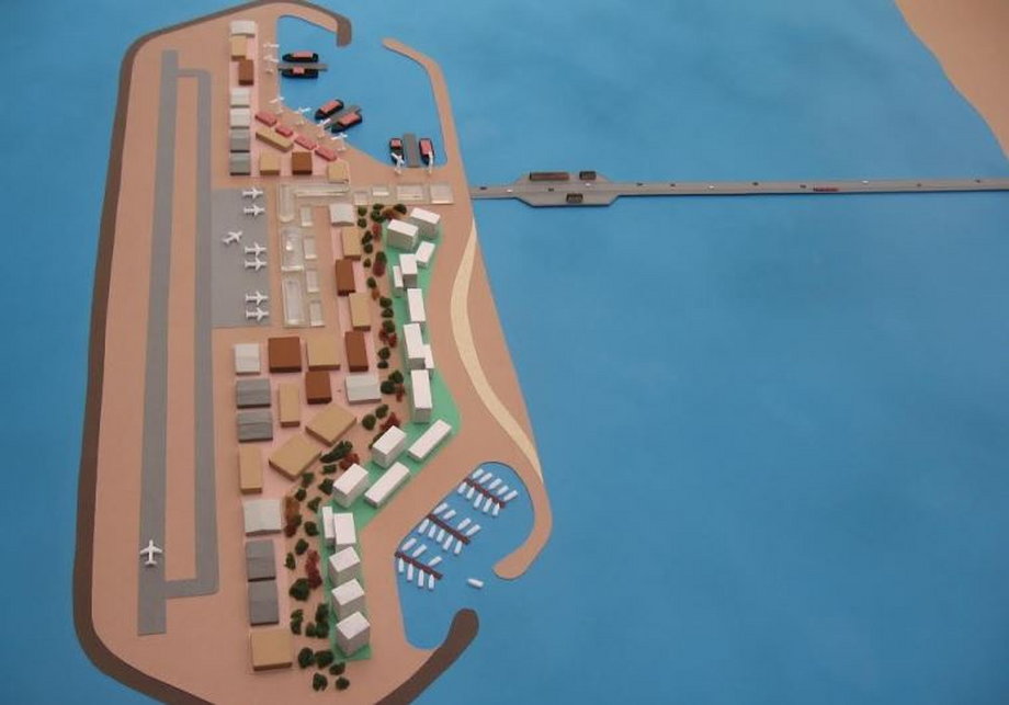 Wizualizacja sztucznej wyspy u wybrzeża Gazy