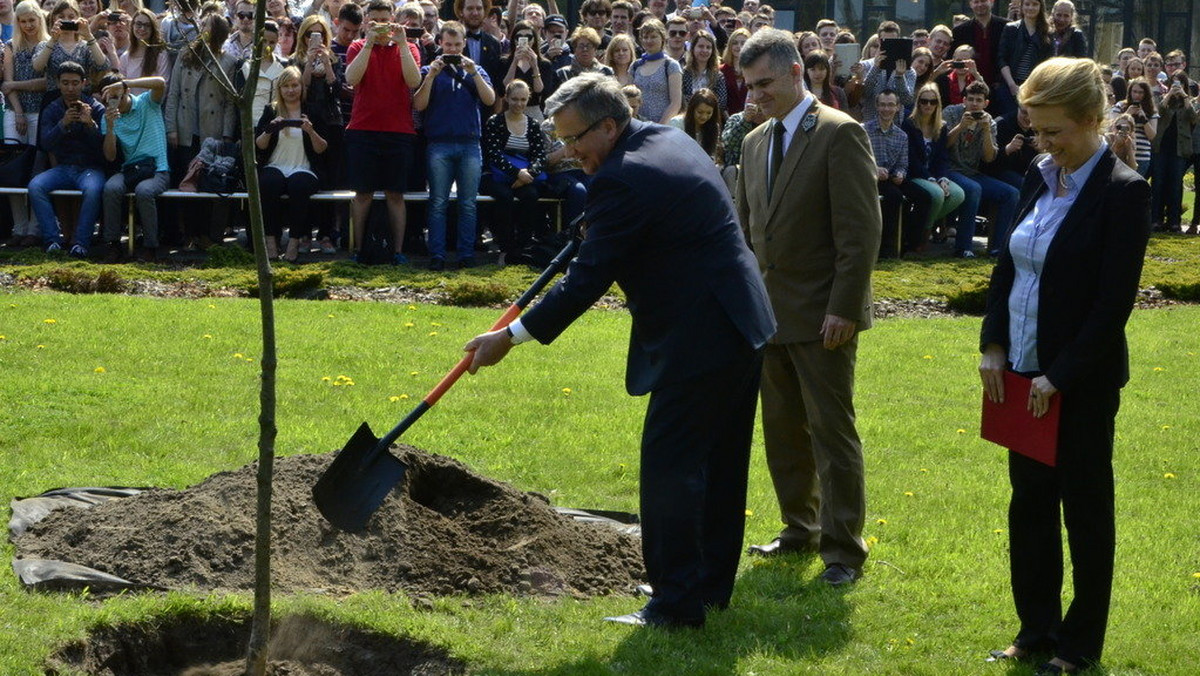 Prezydent Polski Bronisław Komorowski posadził w Łodzi przy rondzie Solidarność "Dąb Wolności". Drzewo ma symbolizować 25-lecie przemian w kraju po czerwcowych wyborach w 1989 roku.