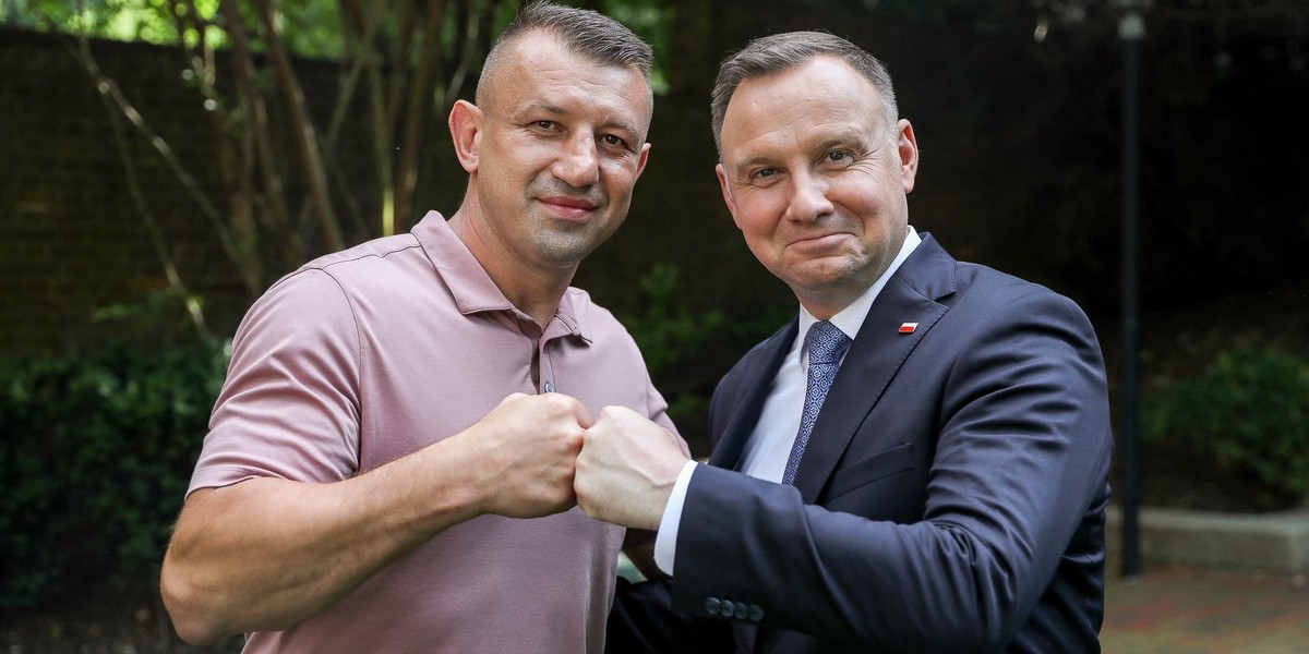 Prezydent Andrzej Duda spotkał się z Tomaszem Adamkiem