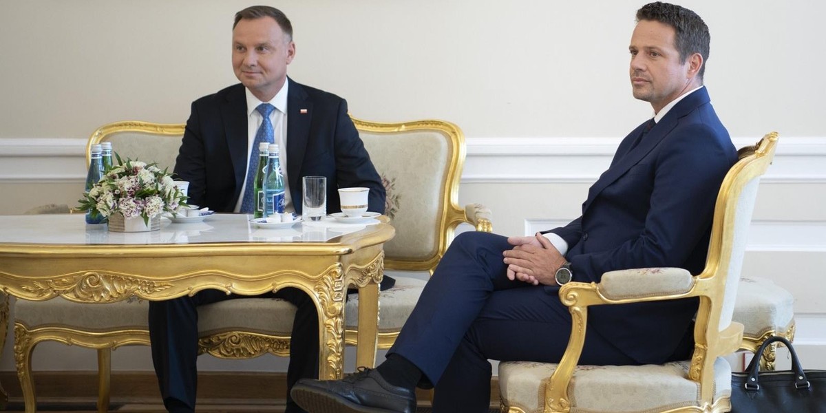 Prezydent Andrzej Duda spotkał się z Rafałem Trzaskowskim