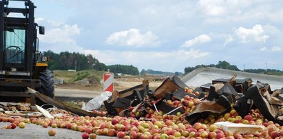 Jabłka zablokowały drogę krajową