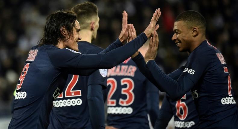 Cavani and Mbappe both scored as PSG eased to victory at Amiens