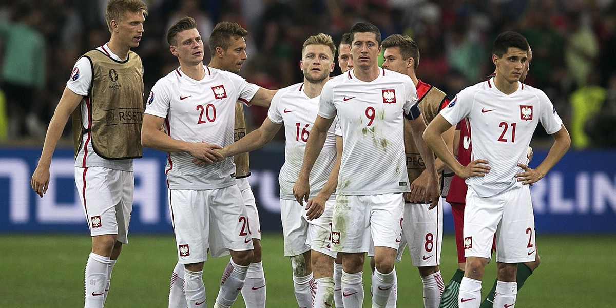 Polska reprezentacja po meczu z Portugalią