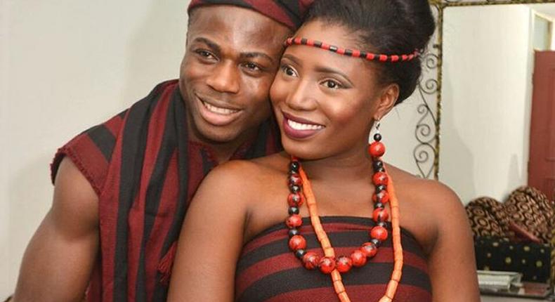 Moses Simon weds his wife, Ibukun Sarah Adenuga in Ibadan