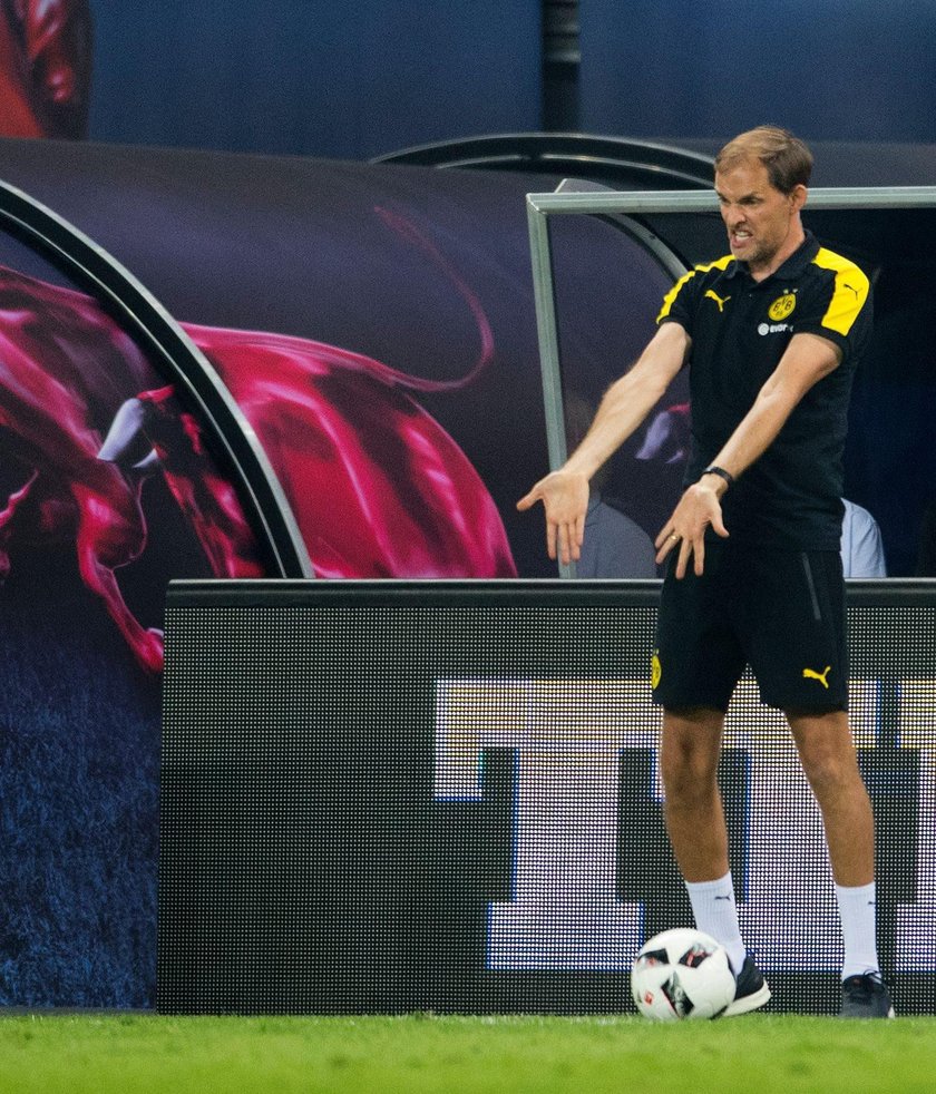 Łukasz Piszczek i Thomas Tuchel przed meczem z Legią Warszawa