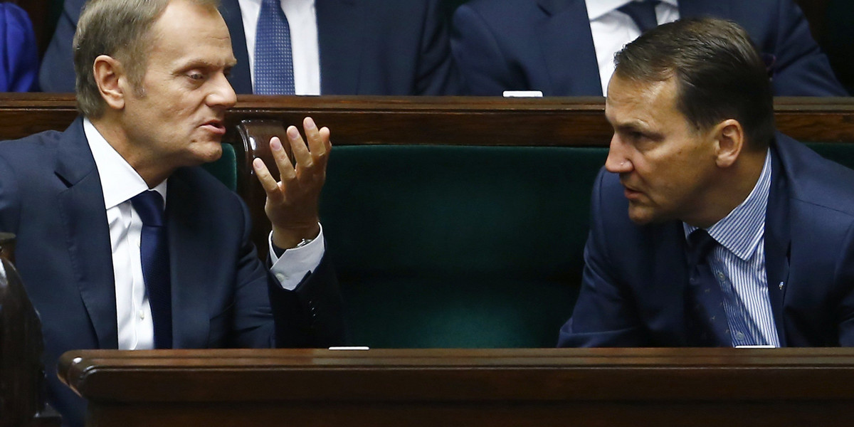 Donald Tusk i Radosław Sikorski w czasach rządu PO-PSL.