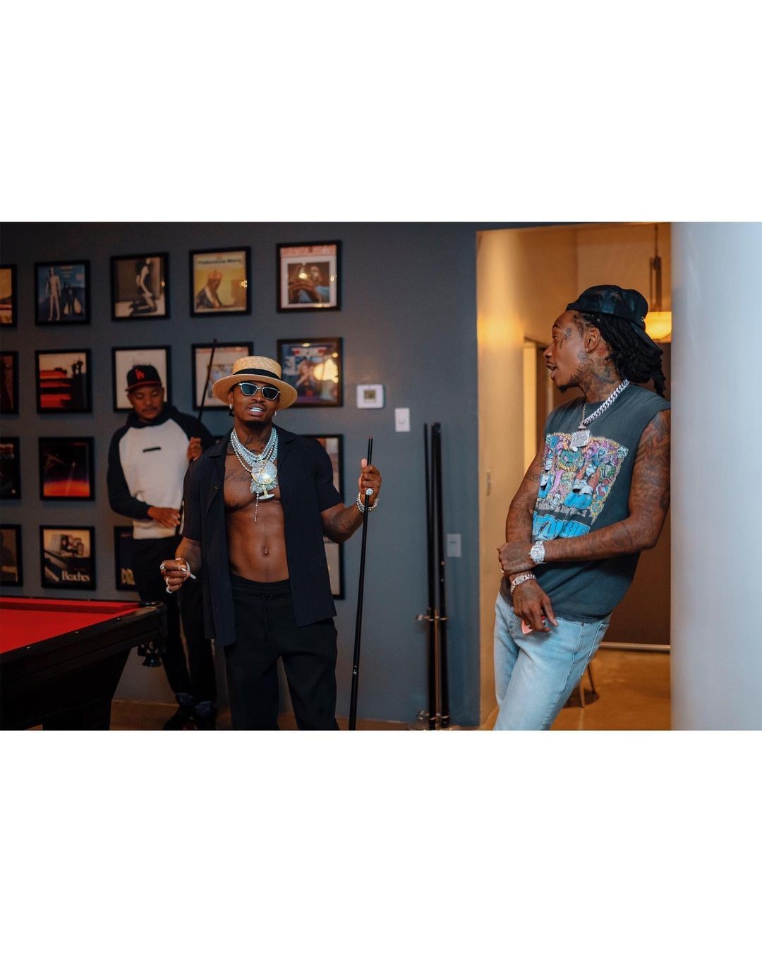 Singer Diamond Platnumz and Wiz Khalifa